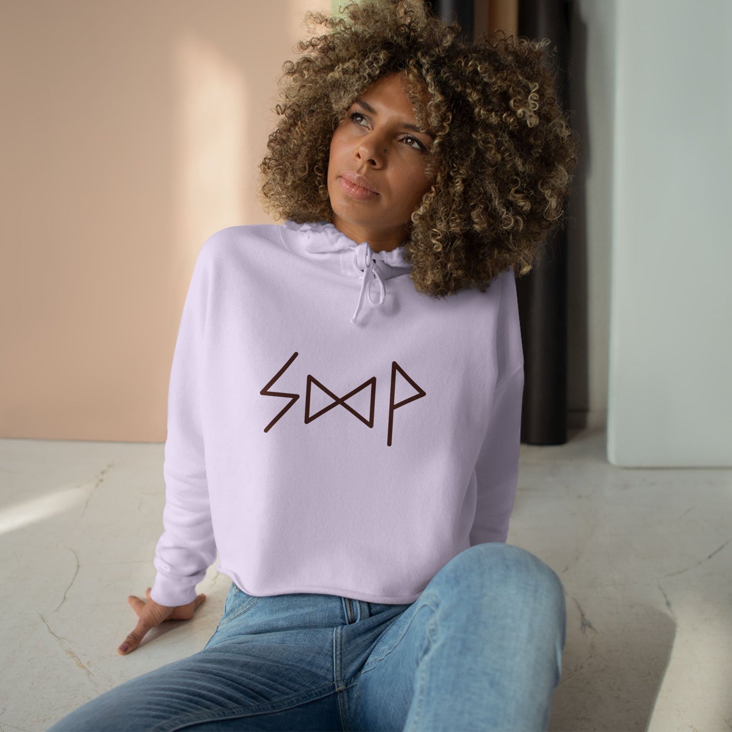 "A Successful Way Out of The Situation" Crop Hoodie