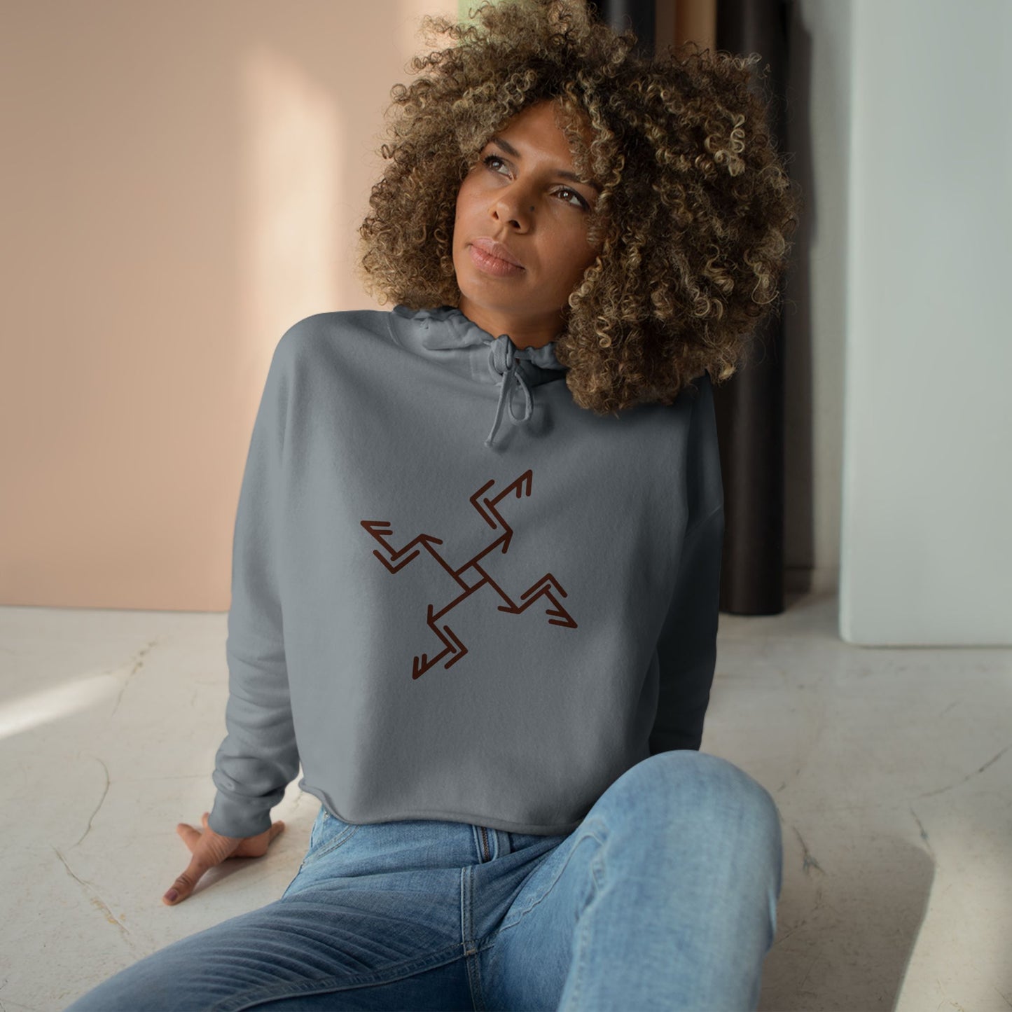 "A place of power" Crop Hoodie