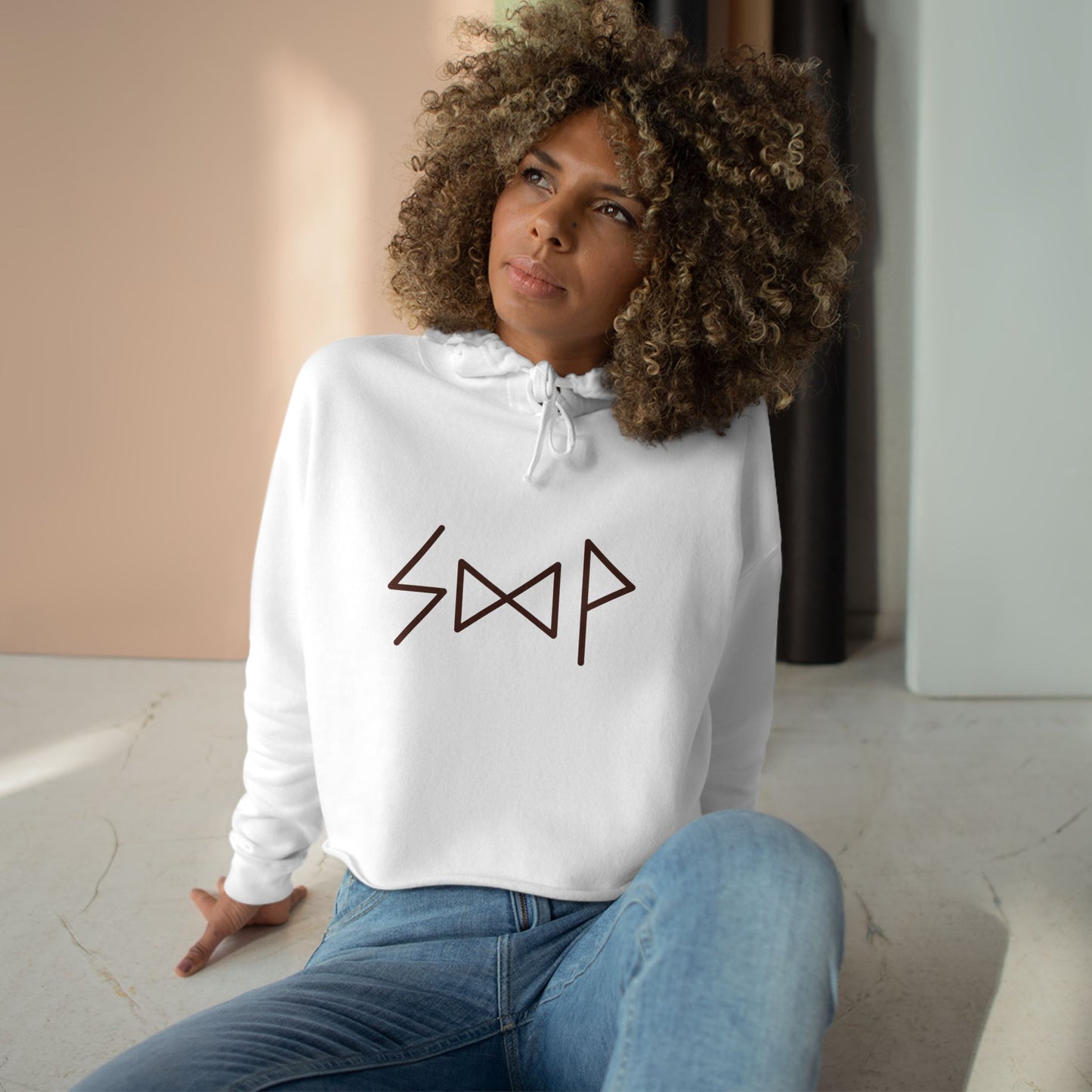 "A Successful Way Out of The Situation" Crop Hoodie