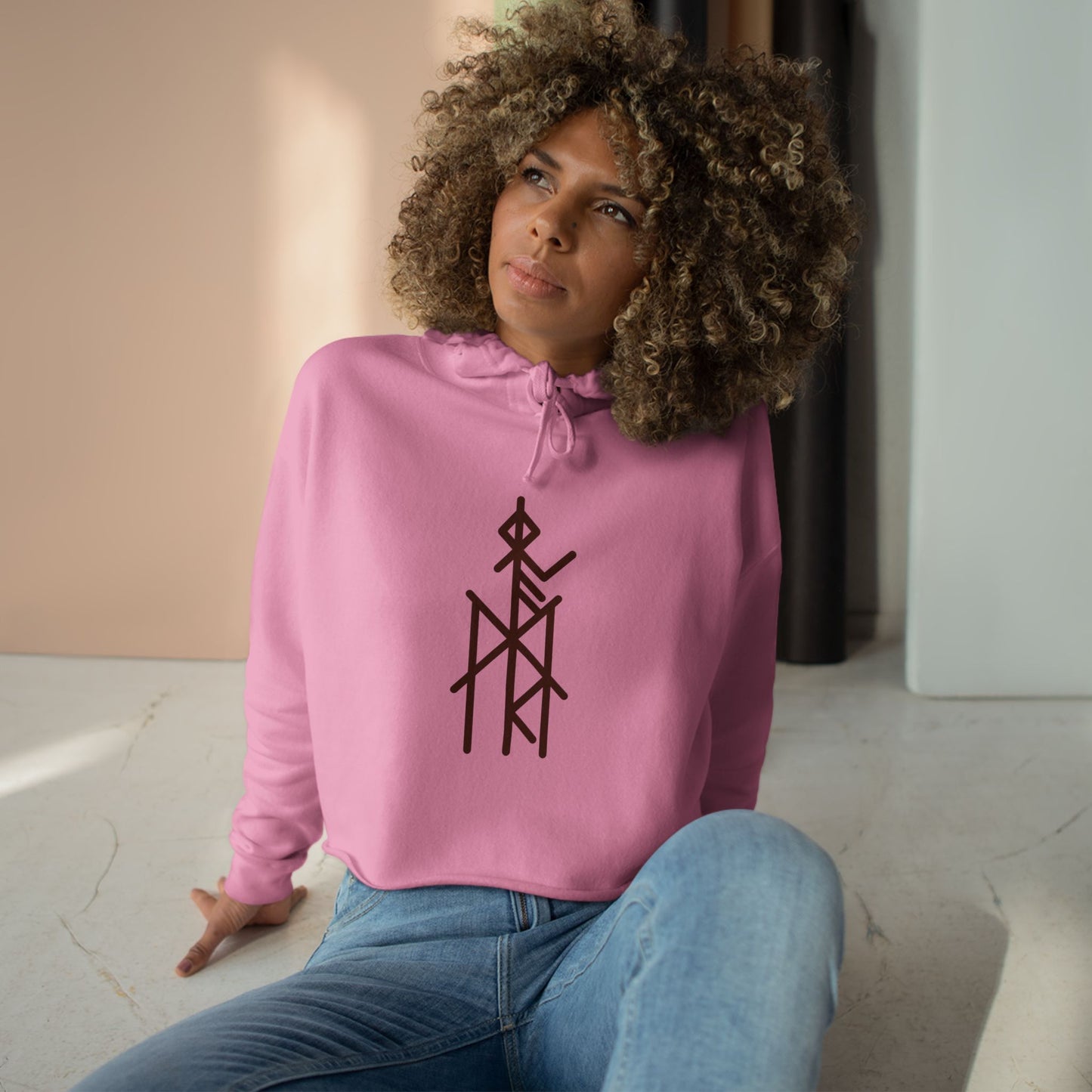 "The Conductor, divine power in action" Crop Hoodie