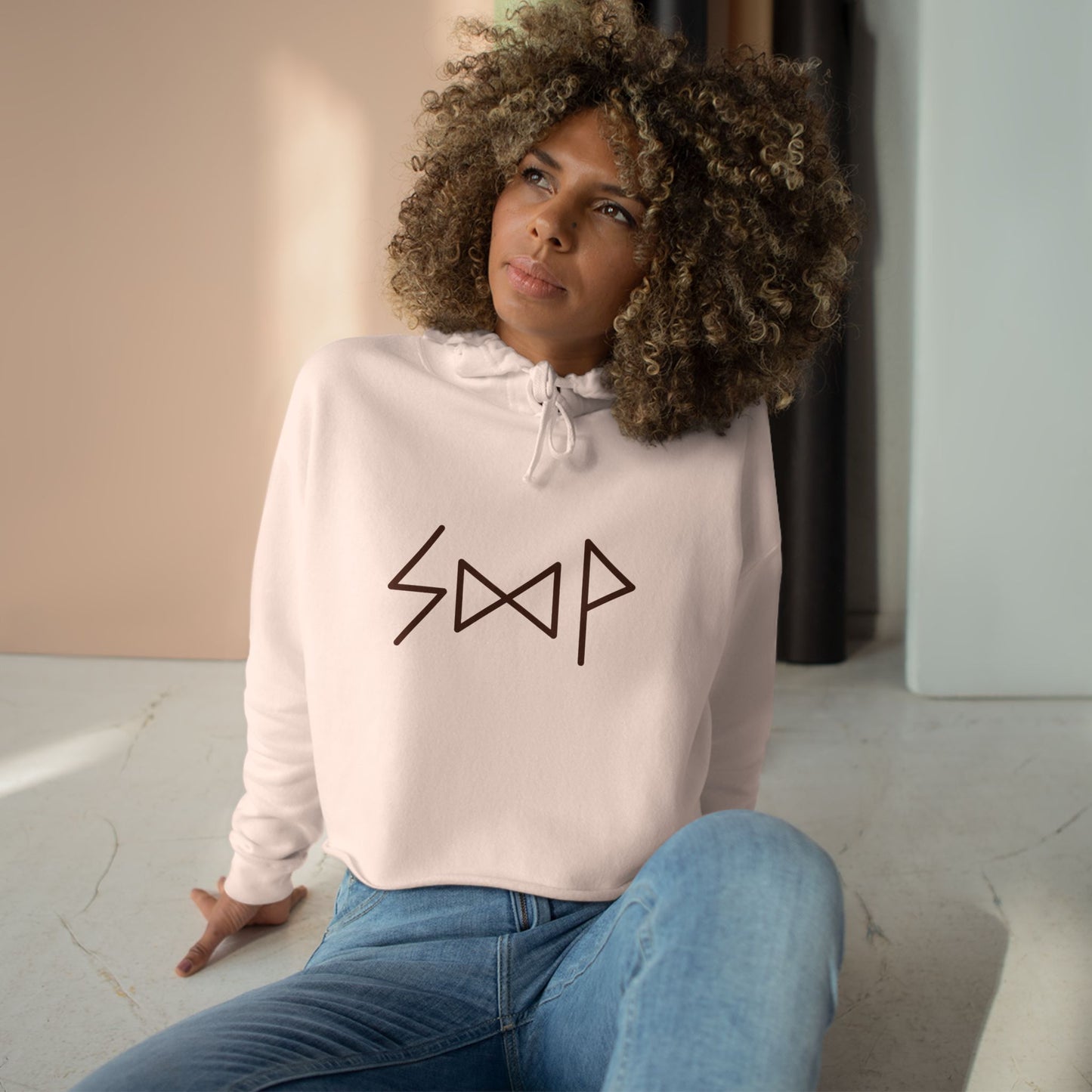 "A Successful Way Out of The Situation" Crop Hoodie