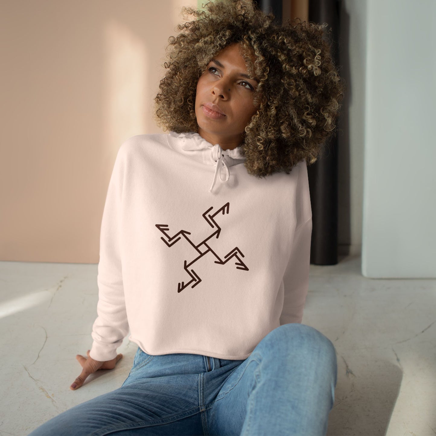 "A place of power" Crop Hoodie