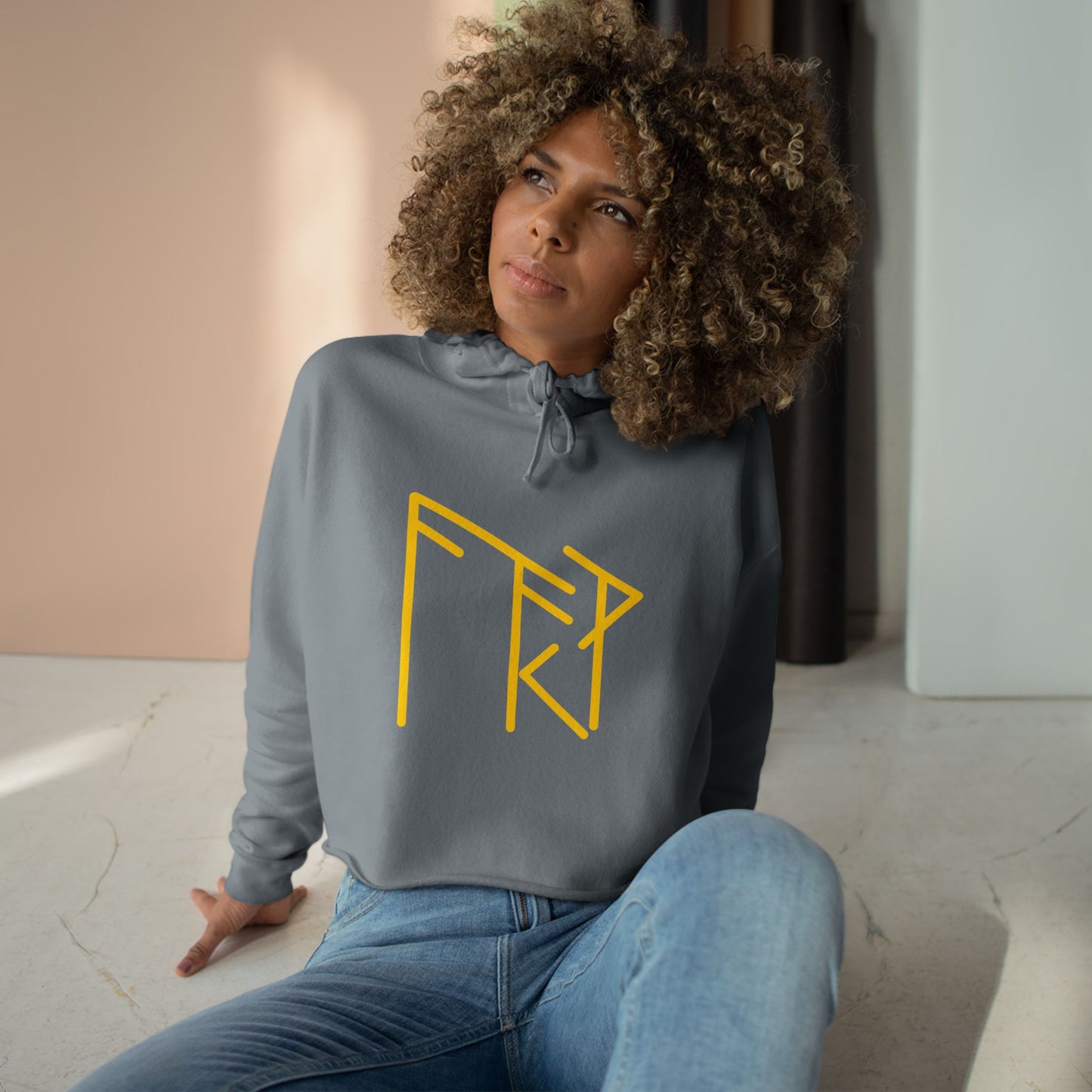 "Attracting good luck" Crop Hoodie