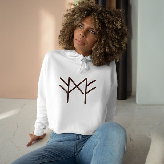 "Joyfully manifesting material goods with divine power" Crop Hoodie