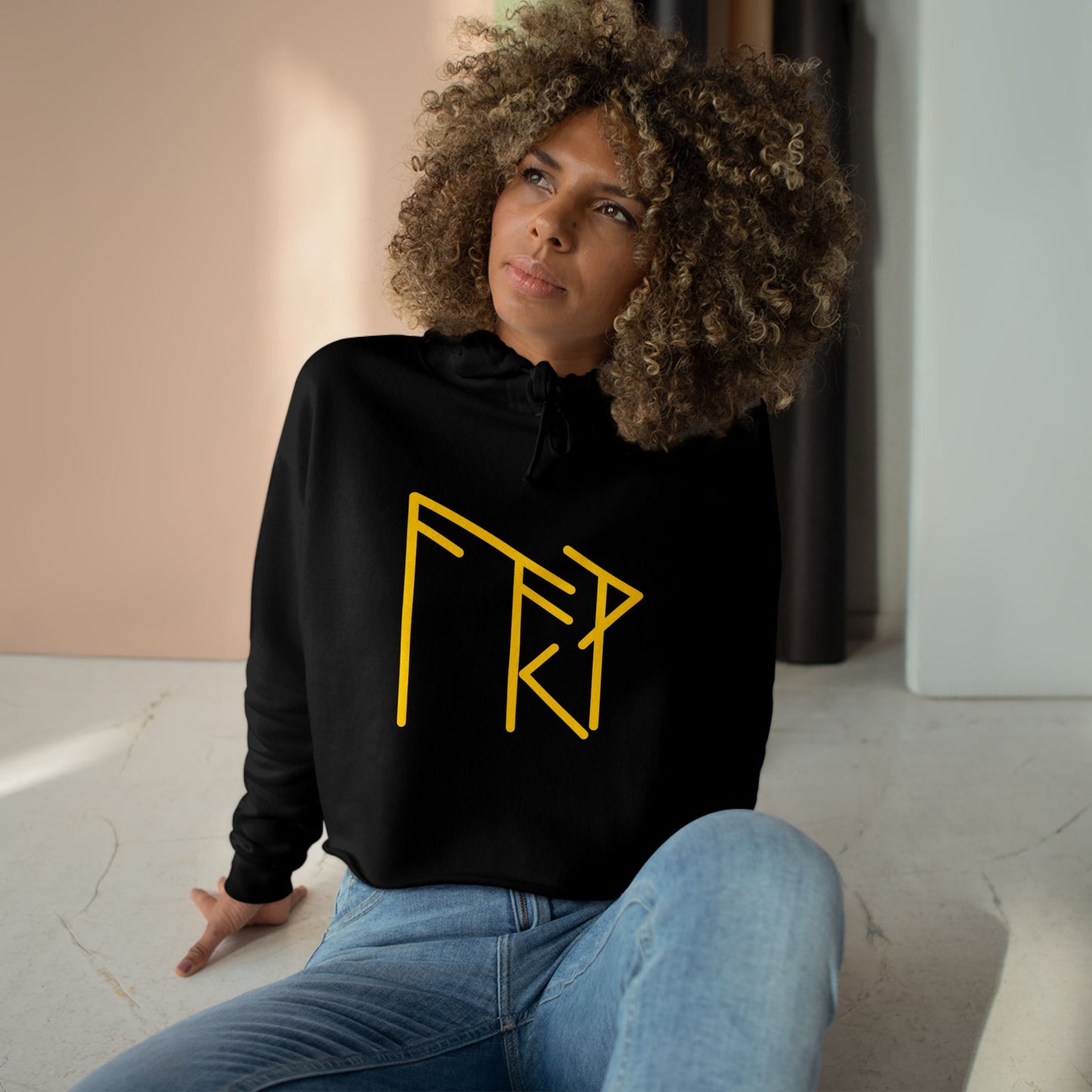 "Attracting good luck" Crop Hoodie